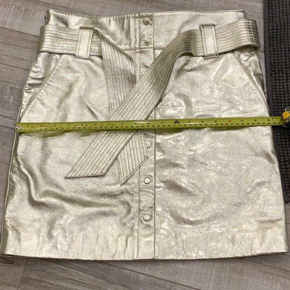 Gorgeous Ba&sh Gold Leather Pomy Doré skirt - Picture 15 of 15